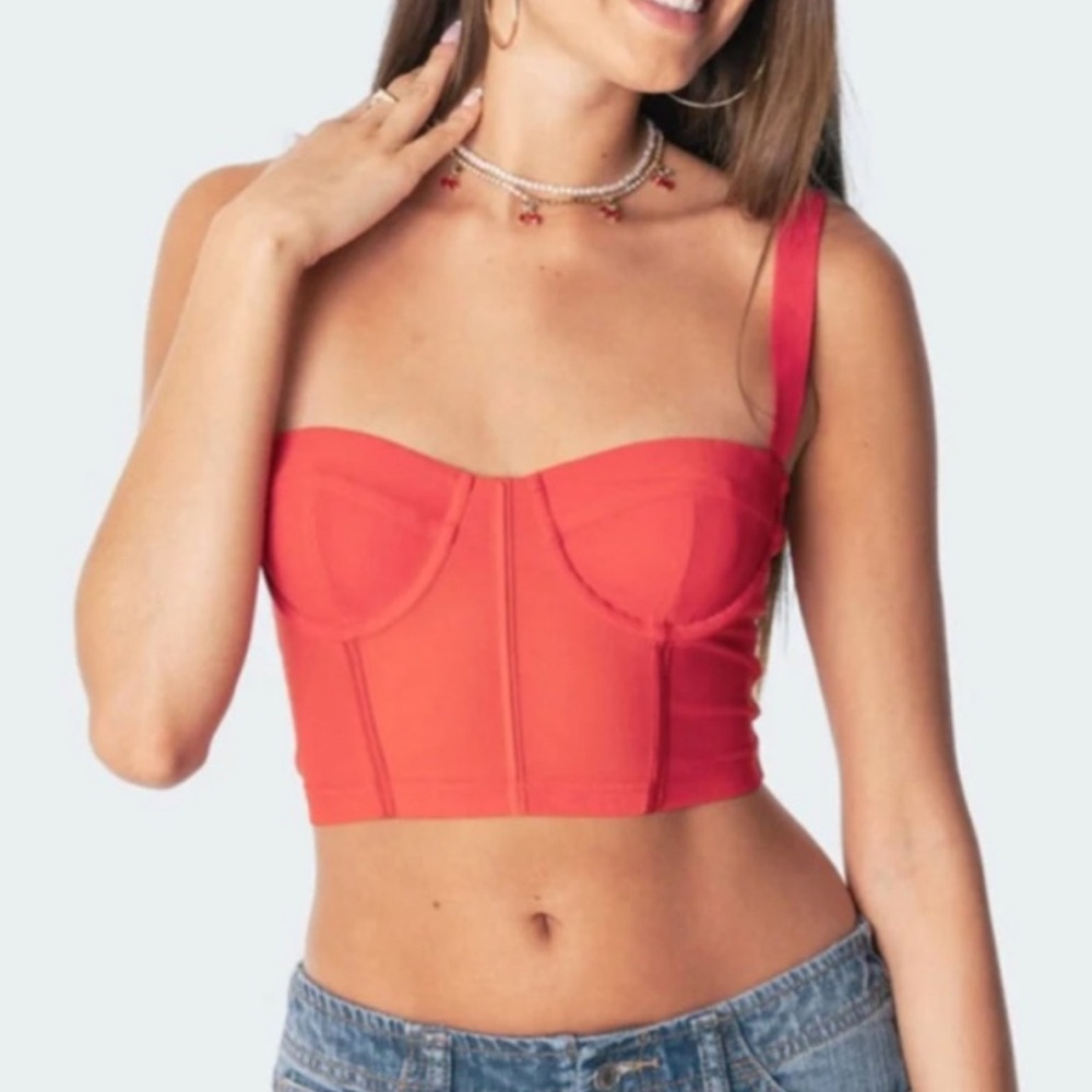 Edikted Mesh Corset Top
